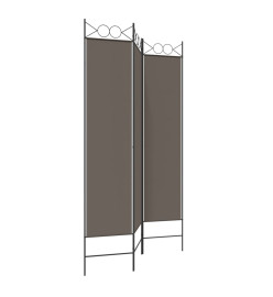 Cloison de séparation 3 panneaux Anthracite 120x220 cm Tissu