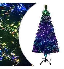 Sapin de Noël artificiel avec support vert 150 cm fibre optique