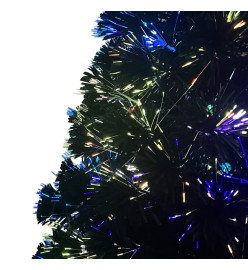 Sapin de Noël artificiel avec support vert 150 cm fibre optique