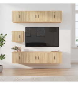 Ensemble de meubles TV 7 pcs Chêne sonoma Bois d'ingénierie