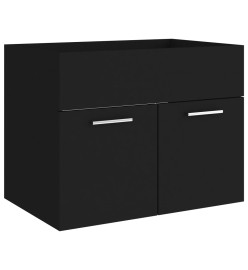 Armoire d'évier Noir 60x38,5x46 cm Aggloméré