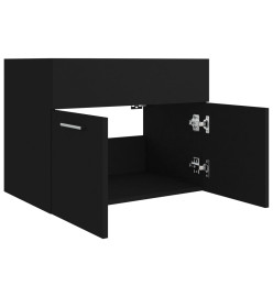 Armoire d'évier Noir 60x38,5x46 cm Aggloméré