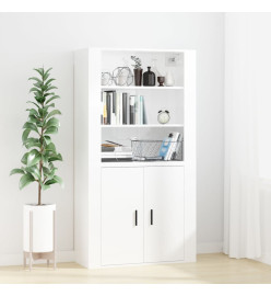 Armoire murale Blanc brillant 80x33x80 cm Bois d'ingénierie