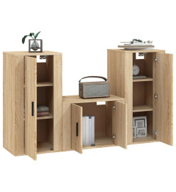 Ensemble de meubles TV 3 pcs Chêne sonoma Bois d'ingénierie