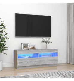 Meuble TV avec lumières LED sonoma gris 100x35x40 cm