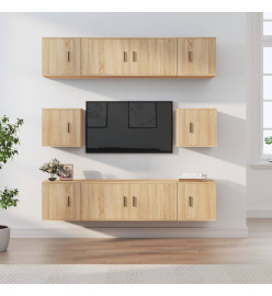 Ensemble de meubles TV 8 pcs Chêne sonoma Bois d'ingénierie