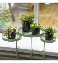 Esschert Design Plateau pour plantes avec pince rond vert S