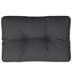 Coussin de palette noir 50x40x12 cm tissu