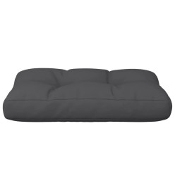 Coussin de palette noir 50x40x12 cm tissu