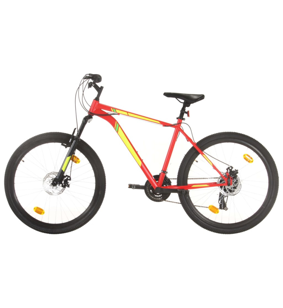 Vélo de montagne 21 vitesses Roues de 27,5 pouces 50 cm Rouge