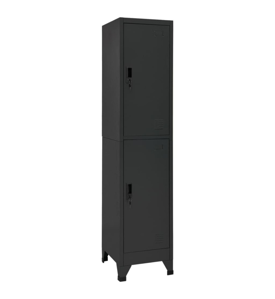 Armoire à casiers Anthracite 38x45x180 cm Acier