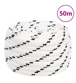 Corde de bateau tressé Blanc 16 mmx50 m Polyester