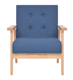 Fauteuil Bleu Tissu