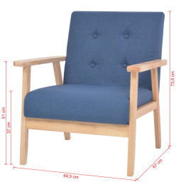 Fauteuil Bleu Tissu