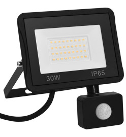 Projecteur à LED avec capteur 30 W Blanc froid