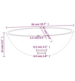 Lavabo Verre 50x37x14 cm Transparent