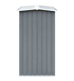 Abri de stockage de bois Acier galvanisé 330x92x153 cm Gris