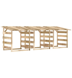 Pergolas avec toits 3 pcs 100x90x100 cm Bois de pin imprégné