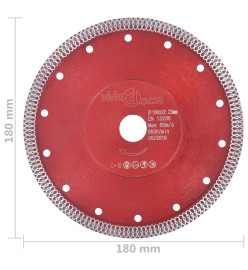 Disque de coupe diamanté avec trous Acier 180 mm