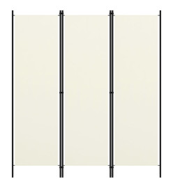 Cloison de séparation 3 panneaux Blanc crème 150x180 cm