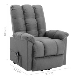 Fauteuil Gris clair Tissu