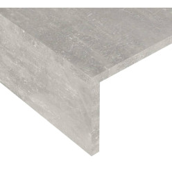 Support de moniteur Gris béton 110x23,5x9 cm Bois d'ingénierie