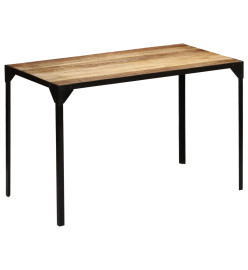 Table de salle à manger Bois de manguier brut et Acier 120 cm