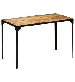 Table de salle à manger Bois de manguier brut et Acier 120 cm