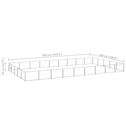 Chenil Argenté 45 m² Acier