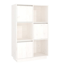 Buffet Blanc 74x35x117 cm Bois massif de pin