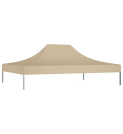 Toit de tente de réception 4x3 m Beige 270 g/m²