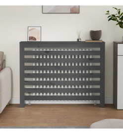 Cache-radiateur Gris 108,5x19x84 cm Bois massif de pin