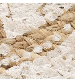 Tapis Jute tressé imprimé 150 cm rond