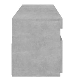 Meubles TV 2 pcs avec lumières LED Gris béton 75x35x40 cm