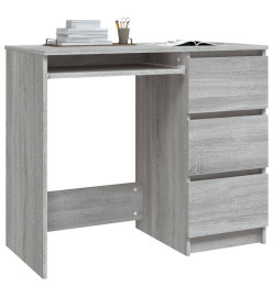 Bureau Sonoma gris 90x45x76 cm Bois d'ingénierie