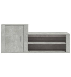 Armoire à chaussures Gris béton 130x35x54 cm Bois d'ingénierie