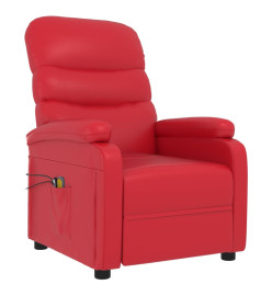 Fauteuil de massage électrique Rouge Similicuir