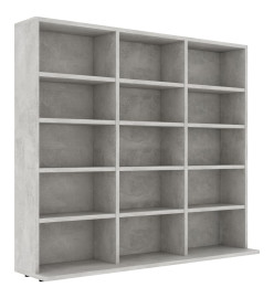 Armoire à CD Gris béton 102x23x89,5 cm Aggloméré