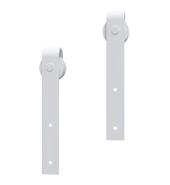 Kit de quincaillerie de porte coulissante 183 cm Acier Blanc