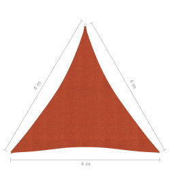 Voile d'ombrage 160 g/m² Terre cuite 4x4x4 m PEHD