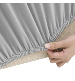 Housse extensible de canapé Gris Jersey de polyester