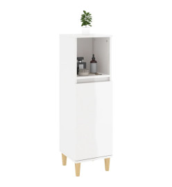 Armoire de salle de bain blanc brillant 30x30x100 cm