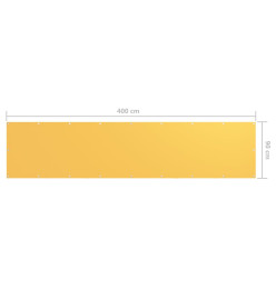 Écran de balcon Jaune 90x400 cm Tissu Oxford