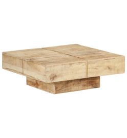 Table basse 80x80x28 cm Bois de manguier massif