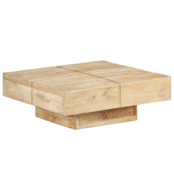 Table basse 80x80x28 cm Bois de manguier massif