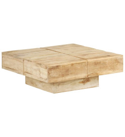 Table basse 80x80x28 cm Bois de manguier massif