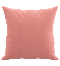 Coussins décoratifs 2 pcs Rose 40x40 cm Velours