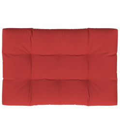 Coussin de palette rouge 120x80x12 cm tissu