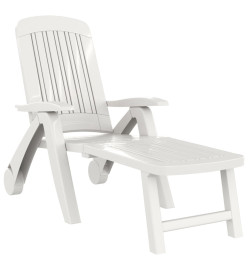 Chaise longue pliable Polypropylène Gris
