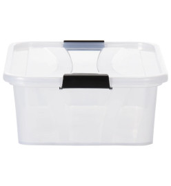 Boîtes de rangement avec couvercles 2 pcs Transparent 7 L